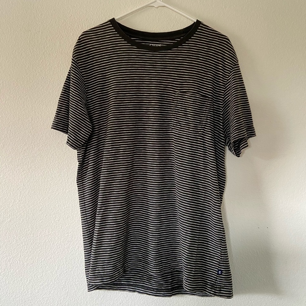 Chaps Striped Pocket Tee
